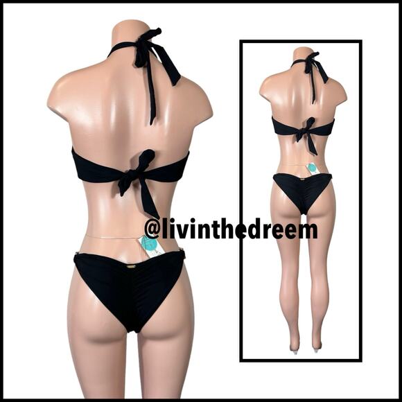 NWT Beach Bunny Bikini SHORELINES Chain Side Hip Skimpy Monokini L $185 - Picture 8 of 15